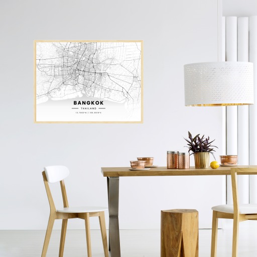 Bangkok in Light Poster - Street Map 4