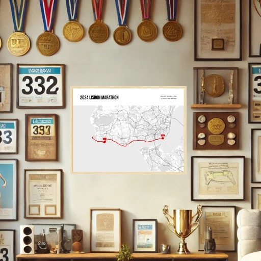 2024 Lisbon Marathon Poster - Route Map 2
