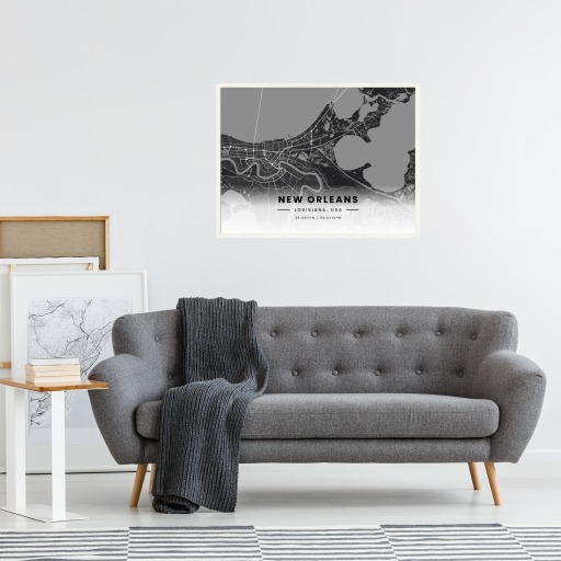 New Orleans in Dark Poster - Street Map 5