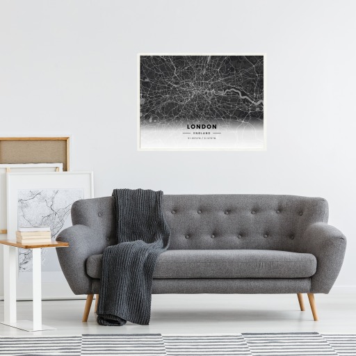 London in Dark Poster - Street Map 5