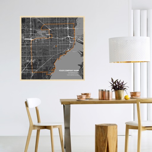 Our Service Area Map Poster - Street Map 3