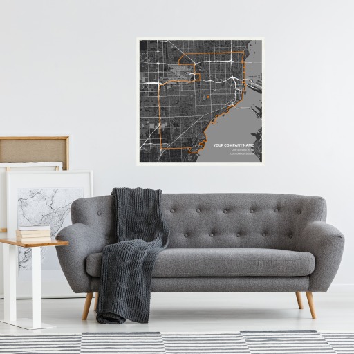 Our Service Area Map Poster - Street Map 4