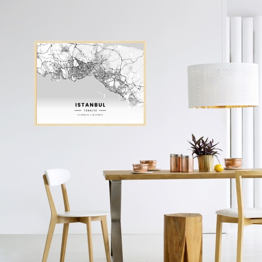 Istanbul in Light Poster - Street Map 4