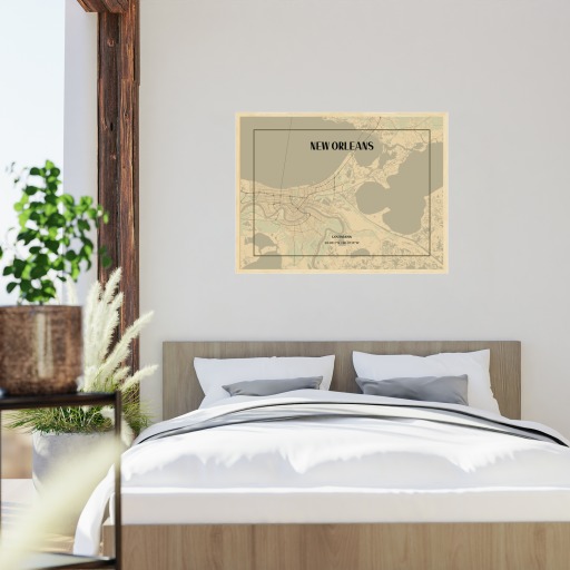 New Orleans in Vintage Poster - Street Map 6