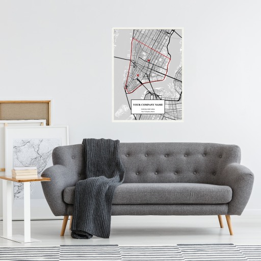 Our Delivery Area Map Poster - Street Map 4