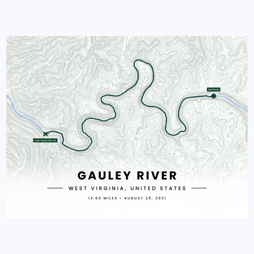Our Rafting Trip to the Gauley River Poster - Route Map 1