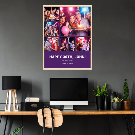 Turning 30 with Style Poster - Photo Collage Print 2