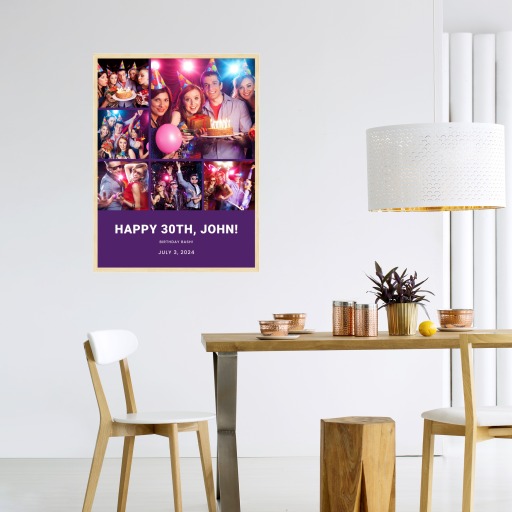 Turning 30 with Style Poster - Photo Collage Print 3