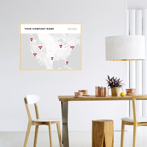 Our Corporate Branches Map Poster - Terrain Map 3