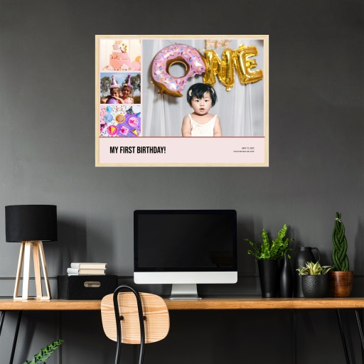 My First Birthday Poster - Photo Collage Print 3