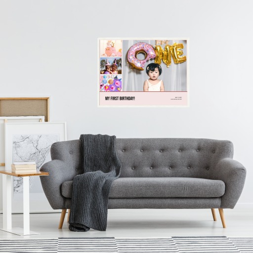 My First Birthday Poster - Photo Collage Print 5