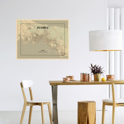 Istanbul in Vintage Poster - Street Map 4