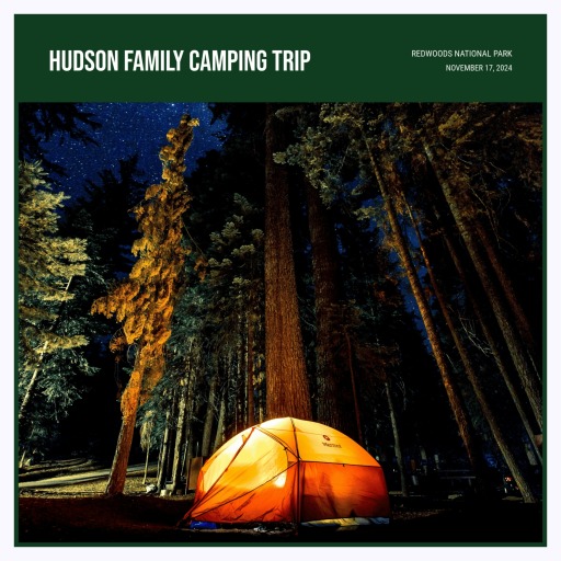 Family Camping Trip Poster - Photo Collage Print 1