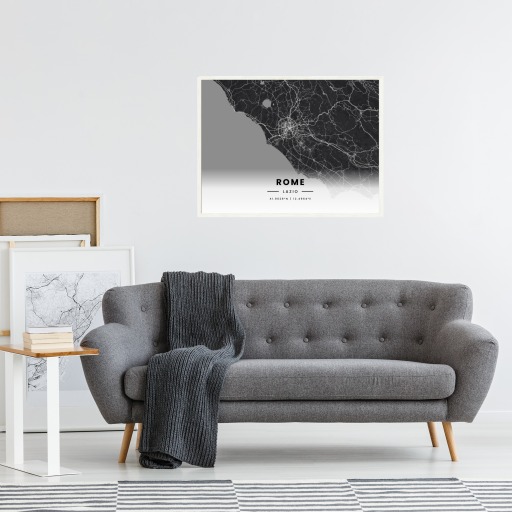 Rome in Dark Poster - Street Map 5