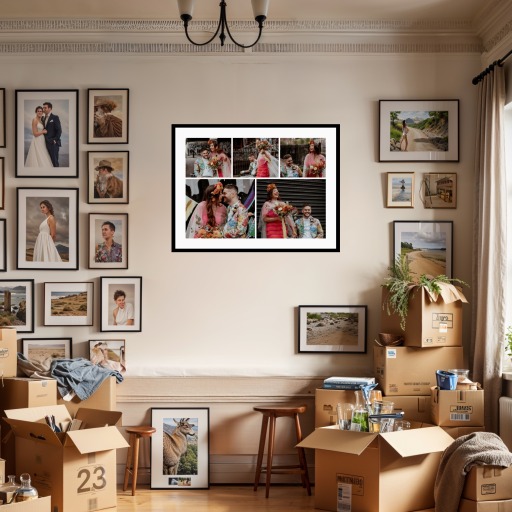 Mr & Mrs Poster - Photo Collage Print 3