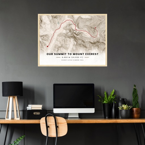 Our Summit: Mount Everest Poster - Route Map 2