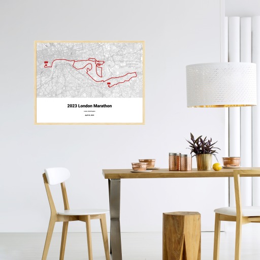 2023 London Marathon Poster - Route Map 3