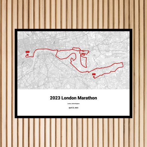 2023 London Marathon Poster - Route Map 5