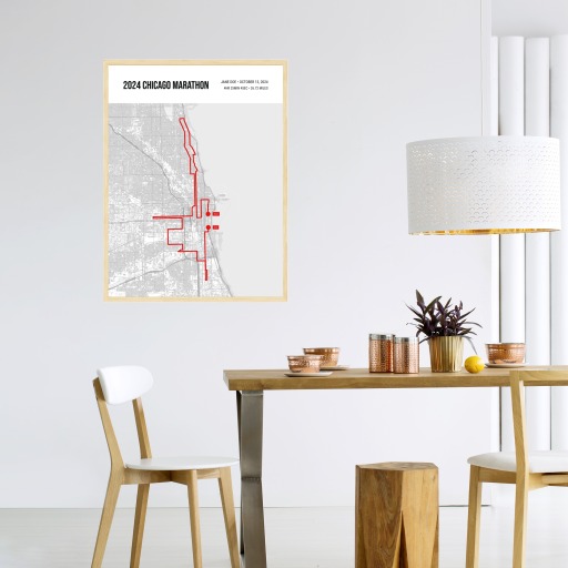 2024 Chicago Marathon Poster - Route Map 6
