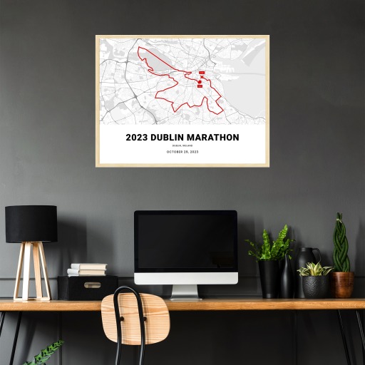 2023 Dublin Marathon Poster - Route Map 4