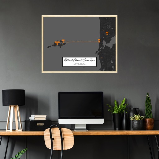 Rottnest Channel Swim Race - Route Map 2