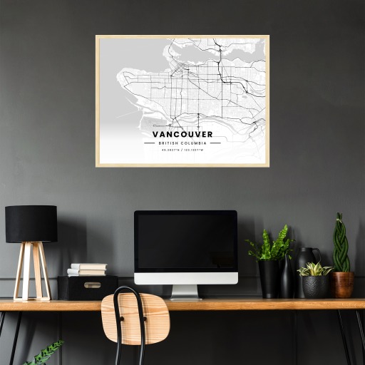 Vancouver in Light Poster - Street Map 3