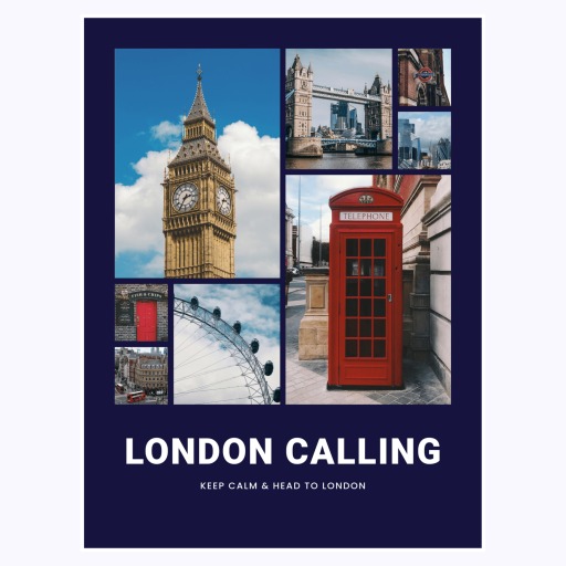 London Trip Poster - Photo Collage Print 1