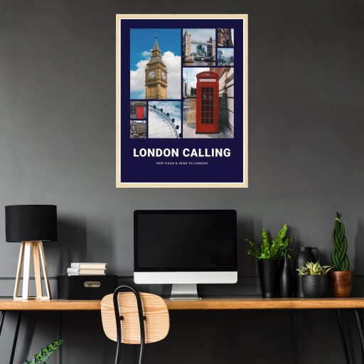 London Trip Poster - Photo Collage Print 3