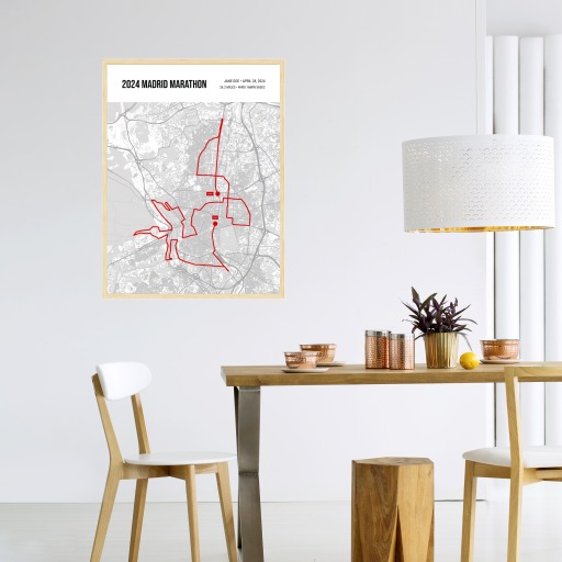 2024 Madrid Marathon Poster - Route Map 5