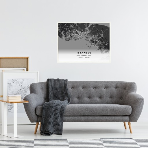 Istanbul in Dark Poster - Street Map 5