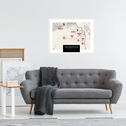 Our Service Route Map Poster - Route Map 4