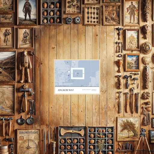 Angkor Wat Poster - Street Map 2