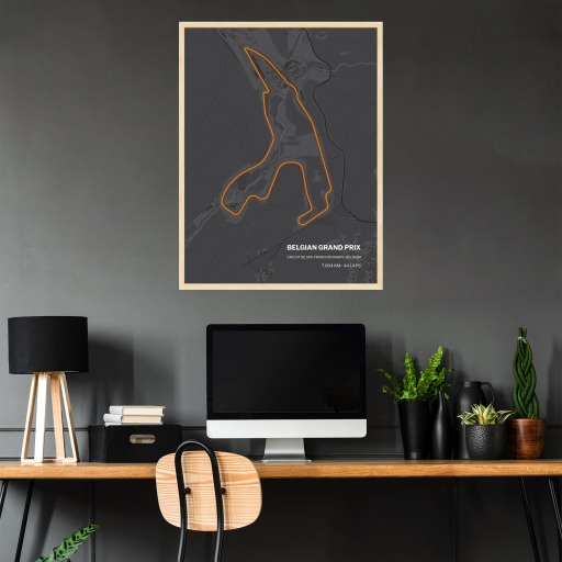 Belgian Grand Prix Poster - Track Map 3