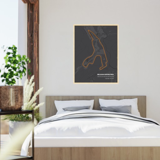 Belgian Grand Prix Poster - Track Map 6