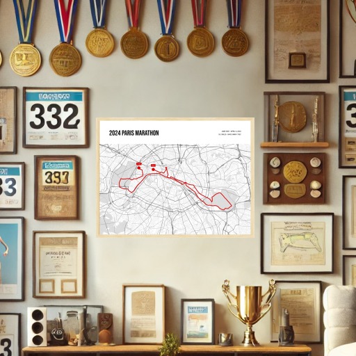 2024 Paris Marathon Poster - Route Map 2