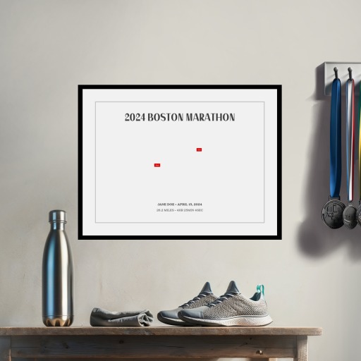 2024 Boston Marathon Poster - Route Map 9