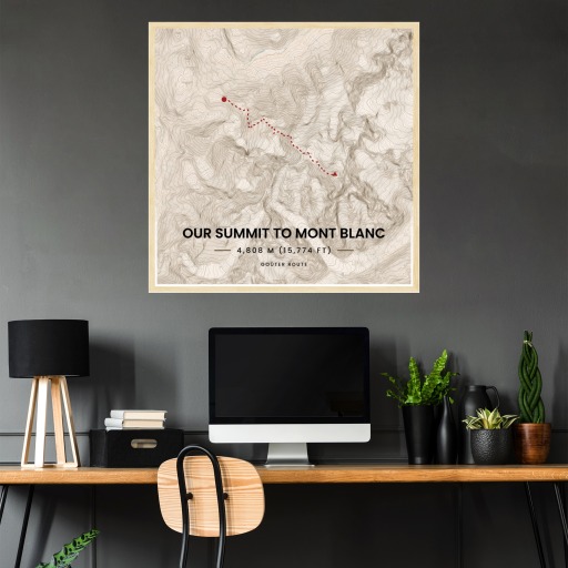 Our Summit to Mont Blanc Poster - Topographic Map 10