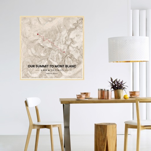 Our Summit to Mont Blanc Poster - Topographic Map 11