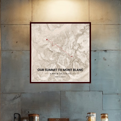 Our Summit to Mont Blanc Poster - Topographic Map 8