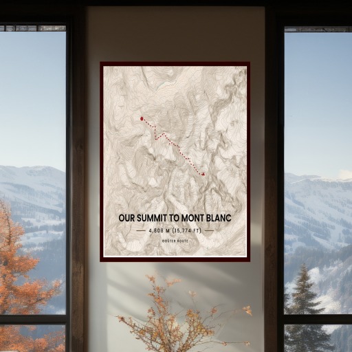 Our Summit to Mont Blanc Poster - Topographic Map 9