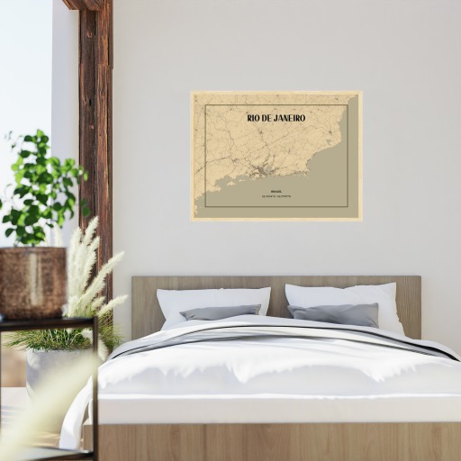 Rio de Janeiro in Vintage Poster - Street Map 11