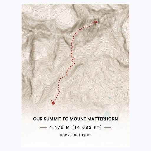 Our Summit: Mount Matterhorn Poster - Route Map 6