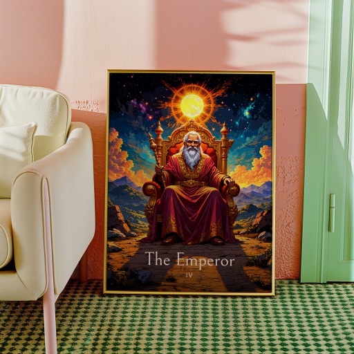 The Emperor in Enchanted Surrealism Print - Custom Tarot Card Poster 10