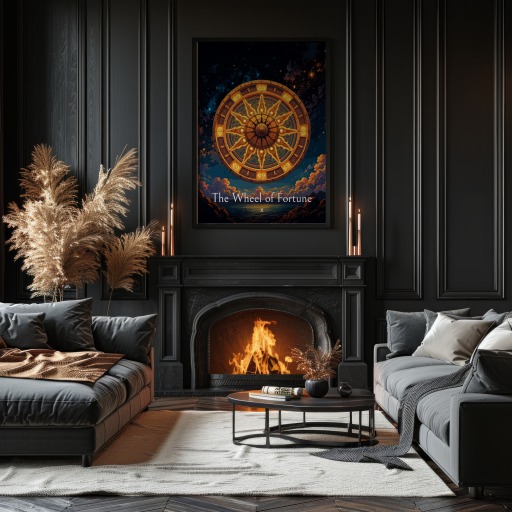 The Wheel of Fortune in Enchanted Surrealism Print - Custom Tarot Card Poster 11