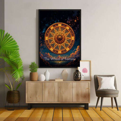 The Wheel of Fortune in Enchanted Surrealism Print - Custom Tarot Card Poster 9