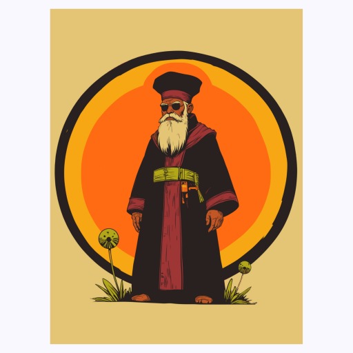 The Magician in Vibrant Grunge Print - Custom Tarot Card Poster 6