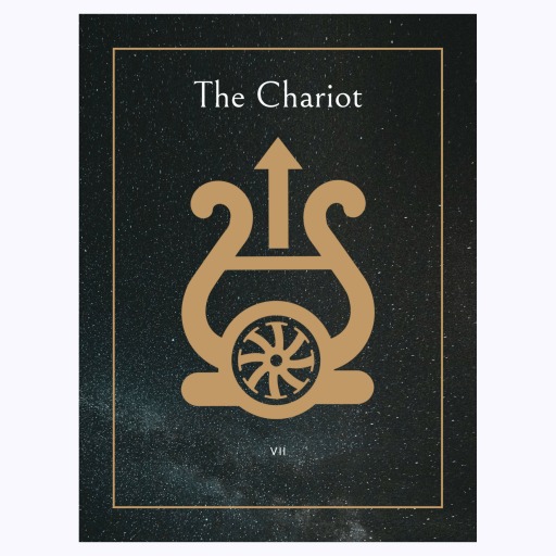 The Chariot in Block Print - Custom Tarot Card Poster 6