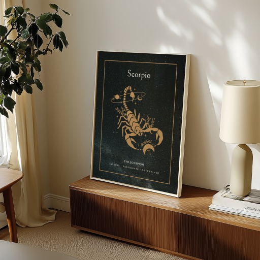Scorpio in Block Print - Custom Zodiac Sign Poster 11