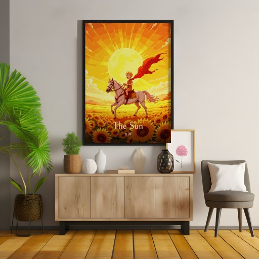 The Sun in Enchanted Surrealism Print - Custom Tarot Card Poster 9