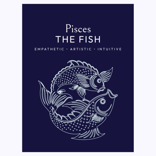 Pisces in Fine Line Print - Custom Zodiac Sign Poster 6